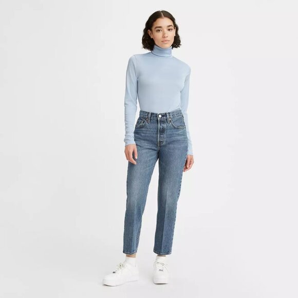 Levi's Women's 501 Original Cropped Jeans Square One Dark Wash Size W24 L28 - Picture 1 of 11